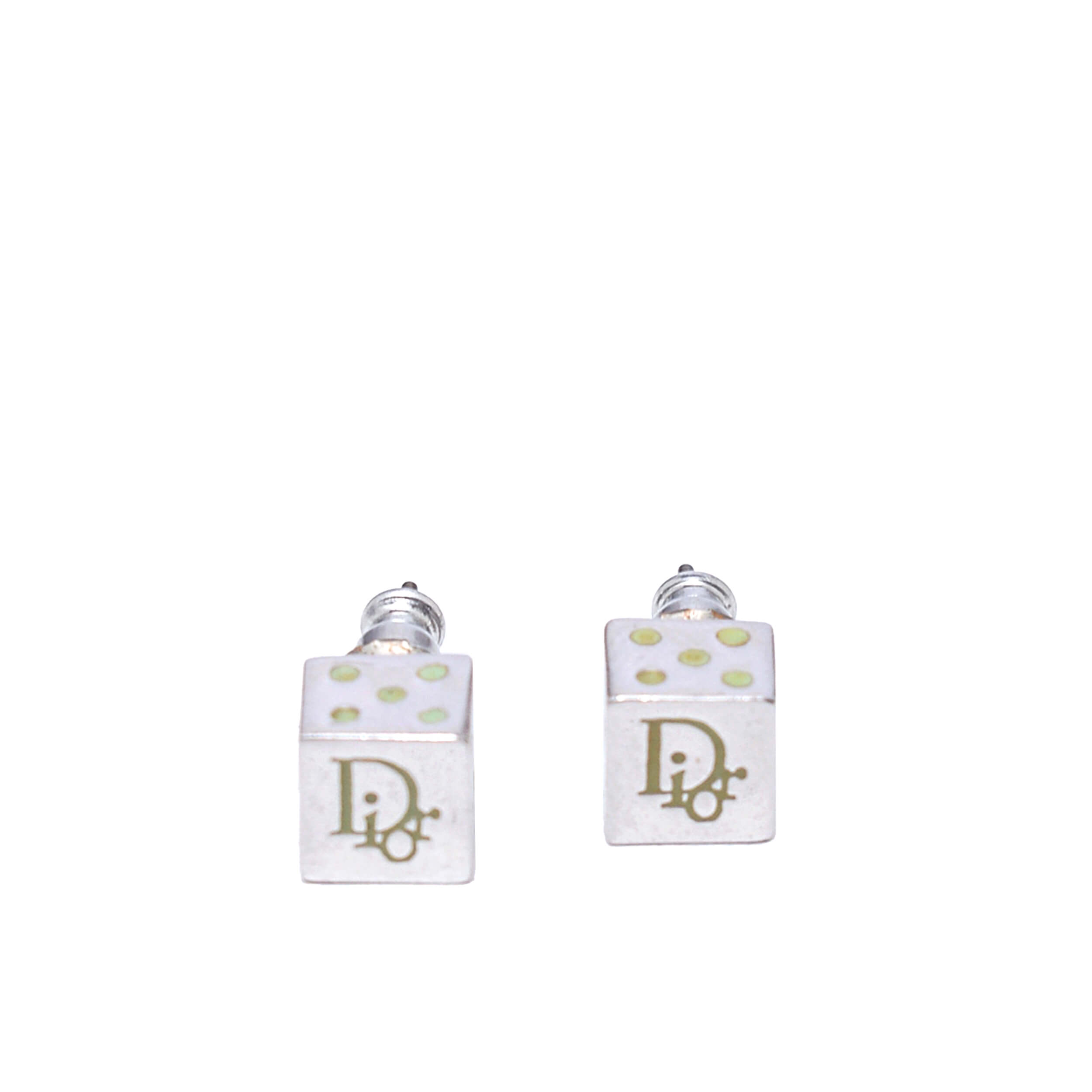 Christian Dior - Silver Tone Tribal Earrings